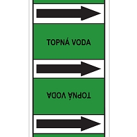 Značení potrubí, topná voda